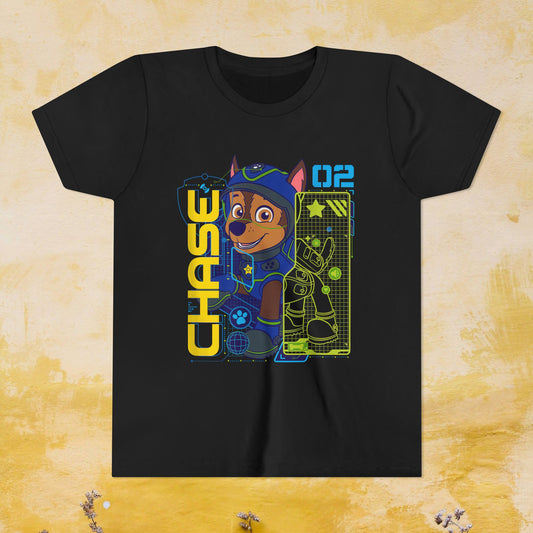 Chase - Paw Patrol T-shirt - Animation TV Series Youth Short Sleeve Tee