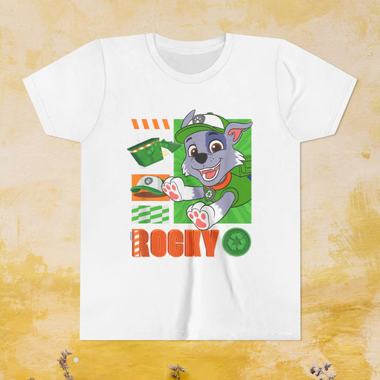 Rocky - Paw Patrol T-shirt - Animation TV Series Youth Short Sleeve Tee
