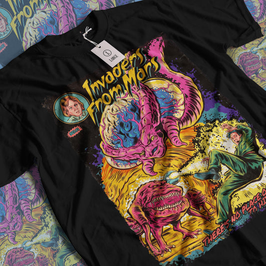 Invaders from Mars Horror Sci-Fi Movie T-Shirt | Unisex Graphic Short Sleeve Tee