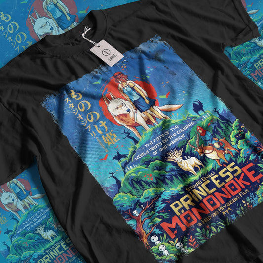 Ghibli's Princess Mononoke Anime Movie T-Shirt | Unisex Graphic Short Sleeve Tee