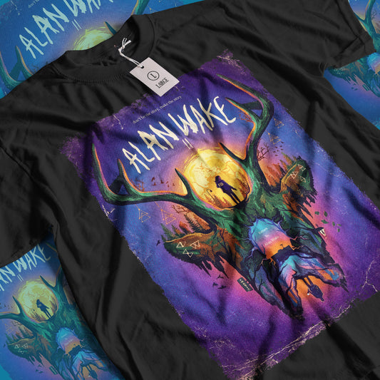 Alan Wake II Video Game T-Shirt | Unisex Graphic Short Sleeve Tee