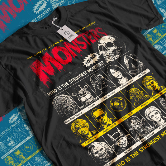 Villain Monsters Horror Movie T-Shirt | Unisex Graphic Short Sleeve Tee