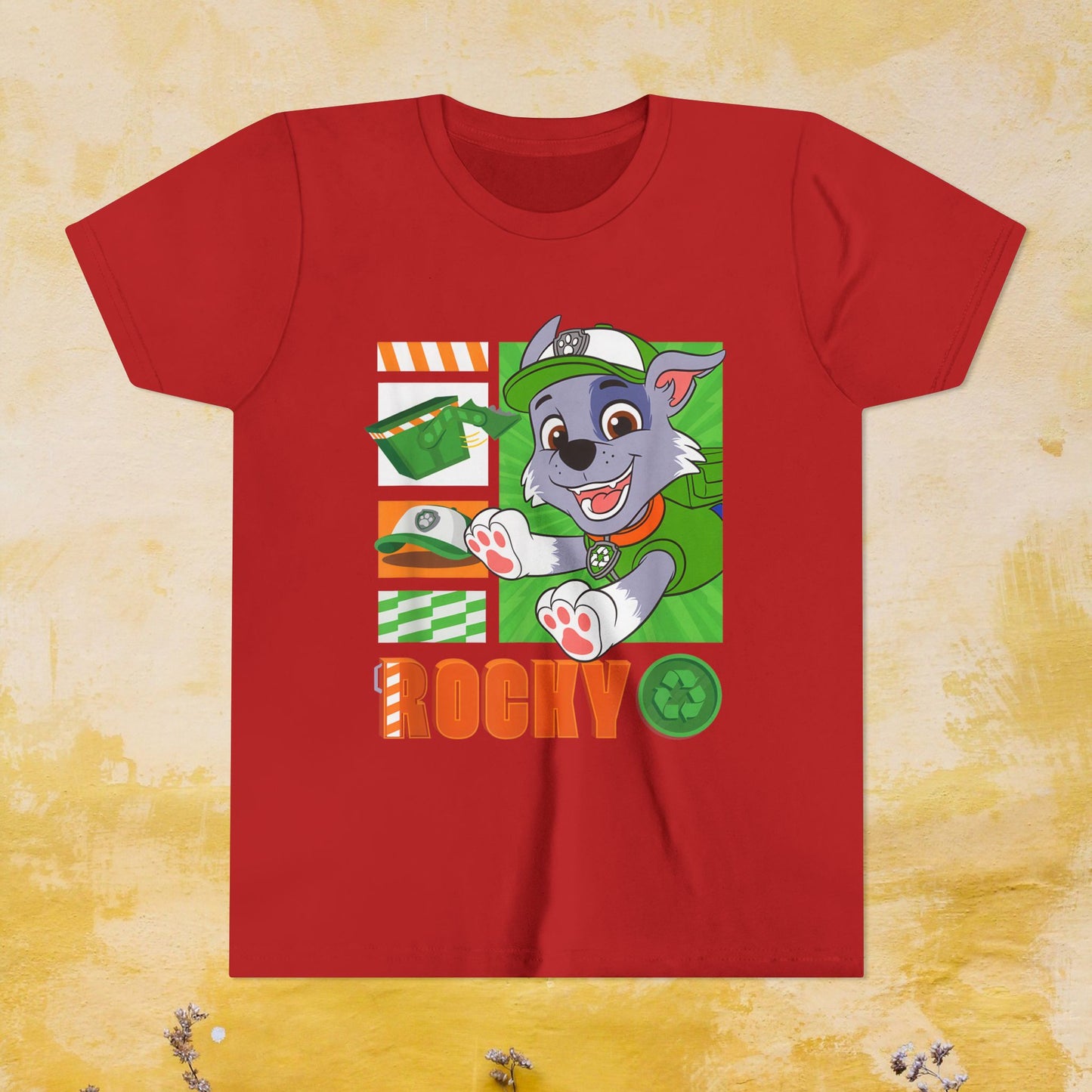 Rocky - Paw Patrol T-shirt - Animation TV Series Youth Short Sleeve Tee