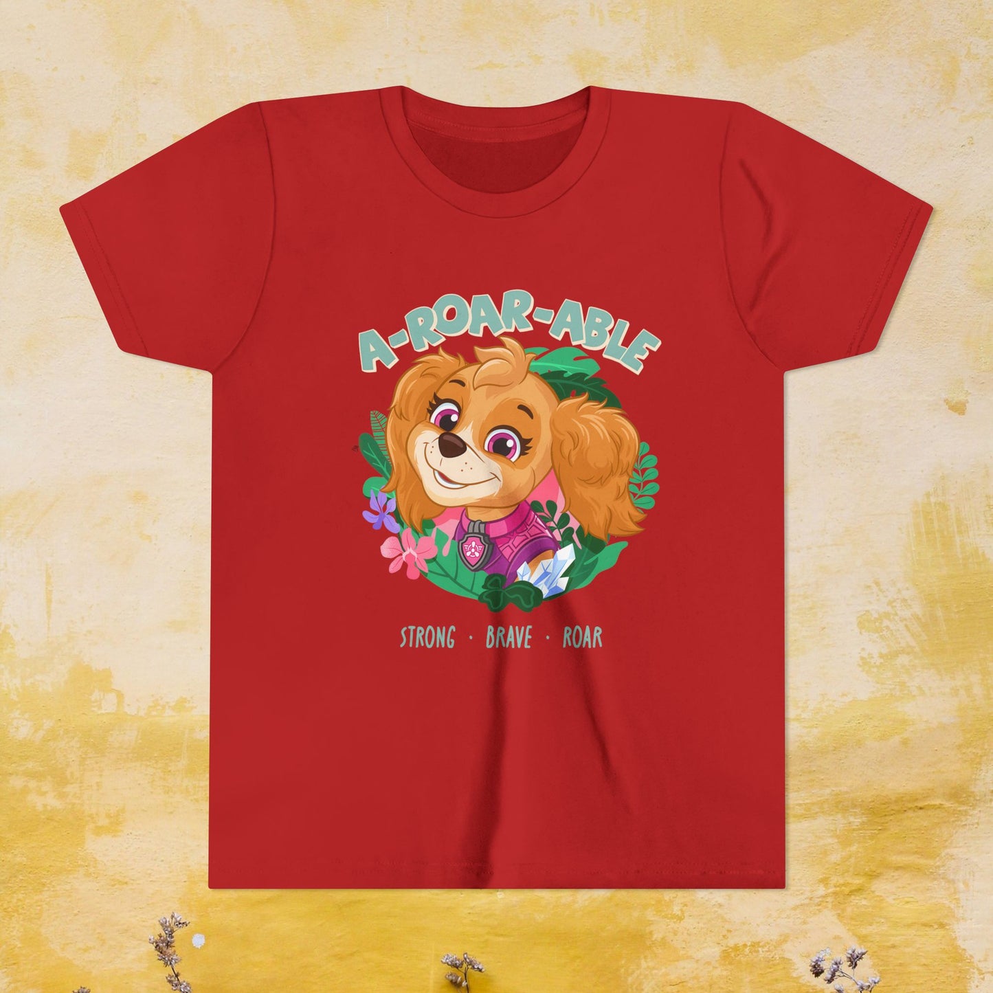 A-Roar-able - Paw Patrol: The Dino Movie T-shirt - Animation TV Series Youth Short Sleeve Tee