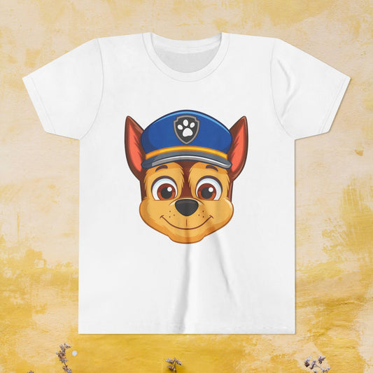 Chase - Paw Patrol T-shirt - Animation TV Series Youth Short Sleeve Tee