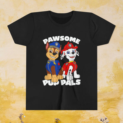 Pawsome Pup Pals - Paw Patrol T-shirt - Animation TV Series Youth Short Sleeve Tee