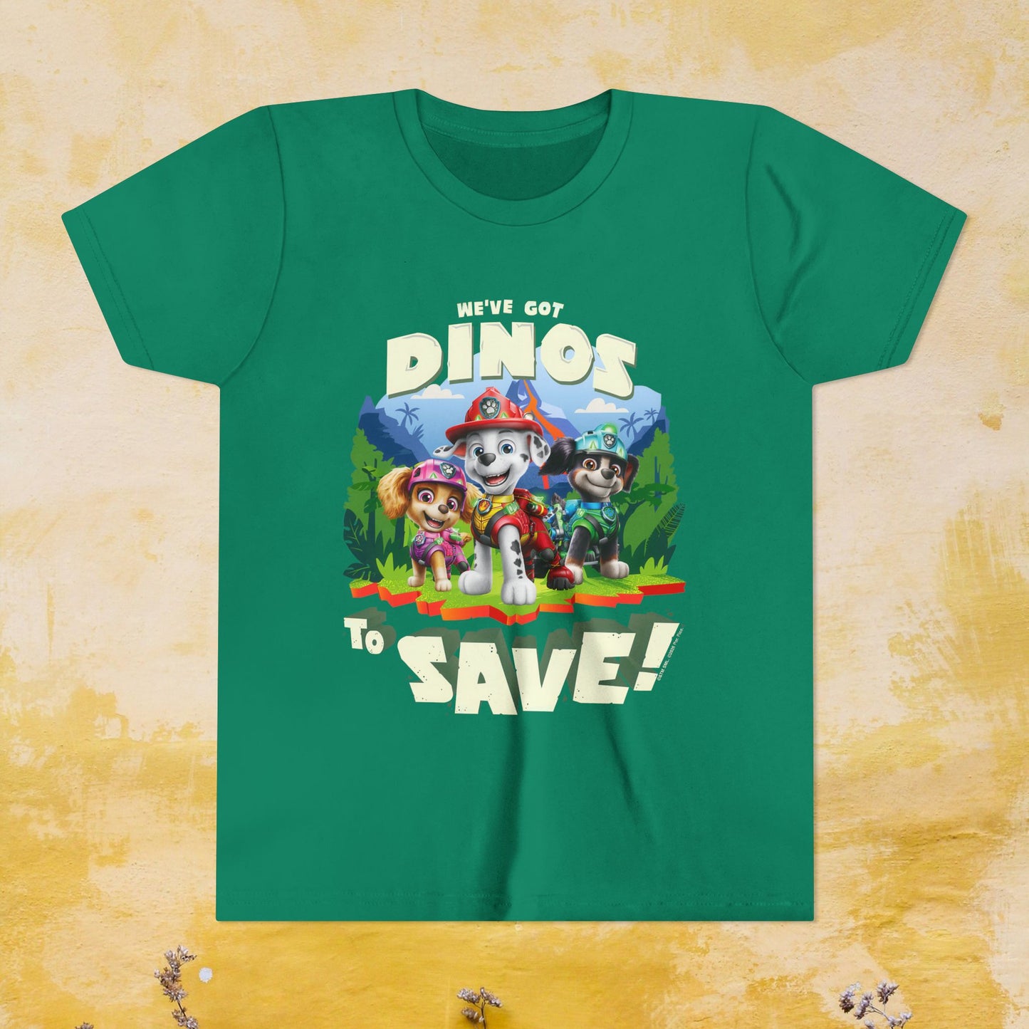 We've Got Dinos to Save! - Paw Patrol: The Dino Movie T-shirt - Animation TV Series Youth Short Sleeve Tee