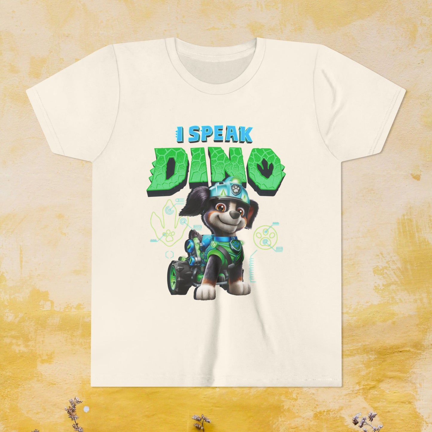 I Speak Dino - Paw Patrol: The Dino Movie T-shirt - Animation TV Series Youth Short Sleeve Tee