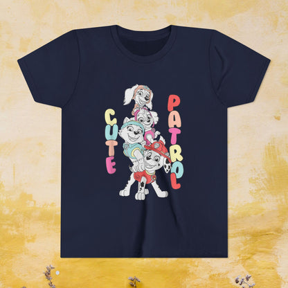 Cute Patrol - Paw Patrol T-shirt - Animation TV Series Youth Short Sleeve Tee