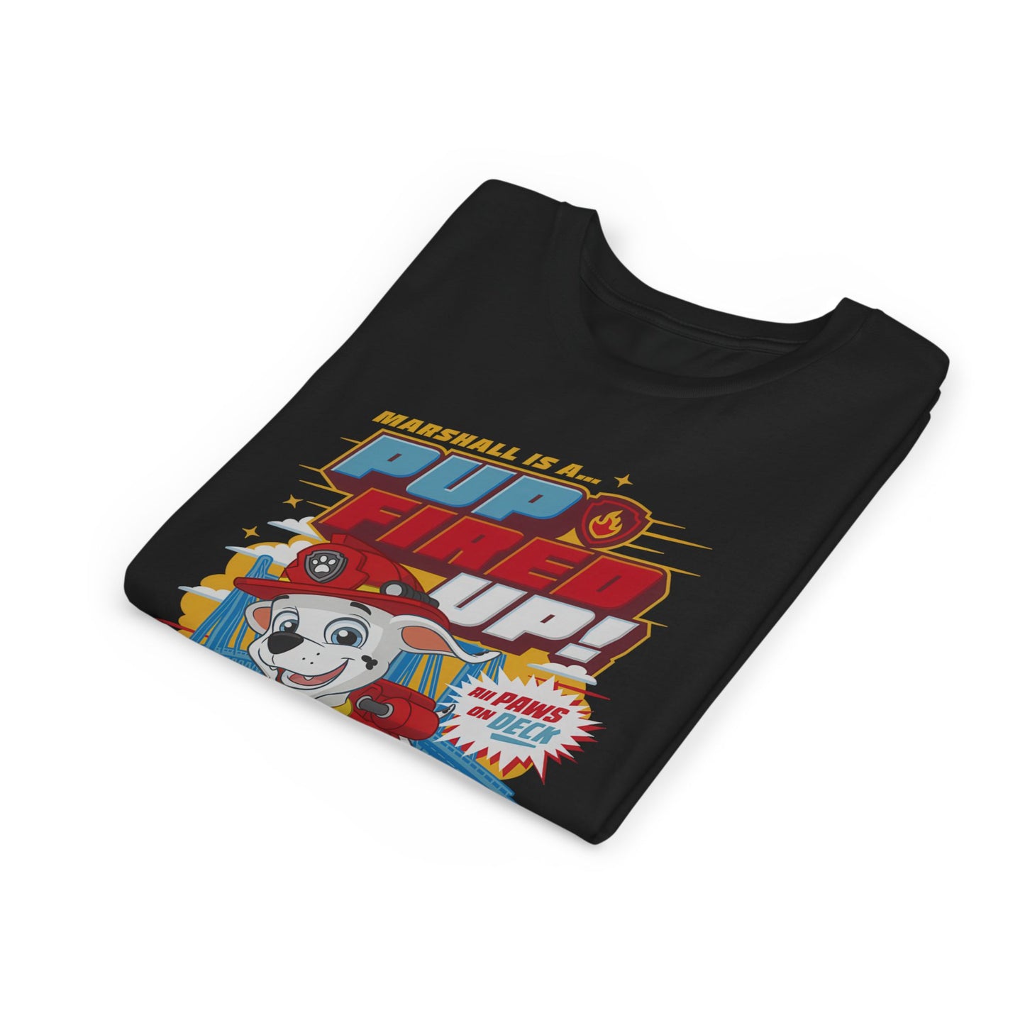 Marshall is a Pup Fired Up - Paw Patrol T-shirt - Animation TV Series Youth Short Sleeve Tee