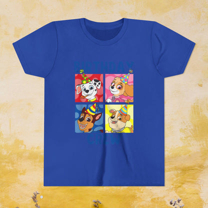 Birthday Crew - Paw Patrol T-shirt - Animation TV Series Youth Short Sleeve Tee