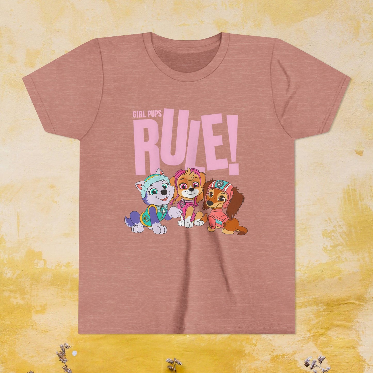 Girl Pups Rule - Paw Patrol T-shirt - Animation TV Series Youth Short Sleeve Tee