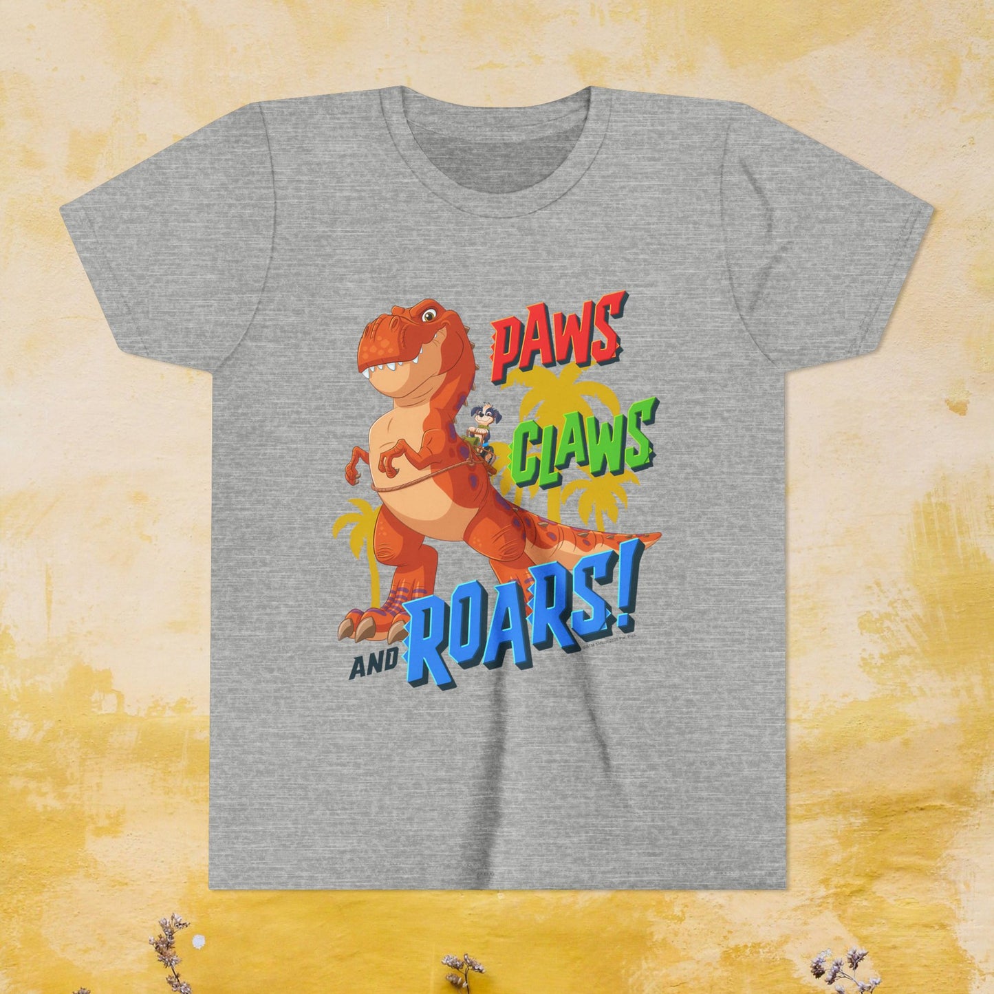 Paws, Claws, and Roars! - Paw Patrol: The Dino Movie T-shirt - Animation TV Series Youth Short Sleeve Tee