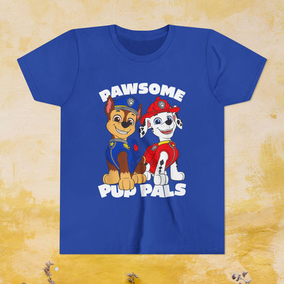 Pawsome Pup Pals - Paw Patrol T-shirt - Animation TV Series Youth Short Sleeve Tee