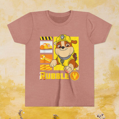 Rubble - Paw Patrol T-shirt - Animation TV Series Youth Short Sleeve Tee