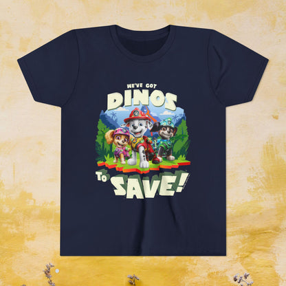 We've Got Dinos to Save! - Paw Patrol: The Dino Movie T-shirt - Animation TV Series Youth Short Sleeve Tee