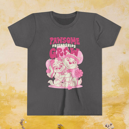 Pawsome Friendships Grow - Paw Patrol T-shirt - Animation TV Series Youth Short Sleeve Tee