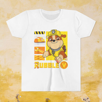 Rubble - Paw Patrol T-shirt - Animation TV Series Youth Short Sleeve Tee