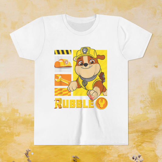 Rubble - Paw Patrol T-shirt - Animation TV Series Youth Short Sleeve Tee
