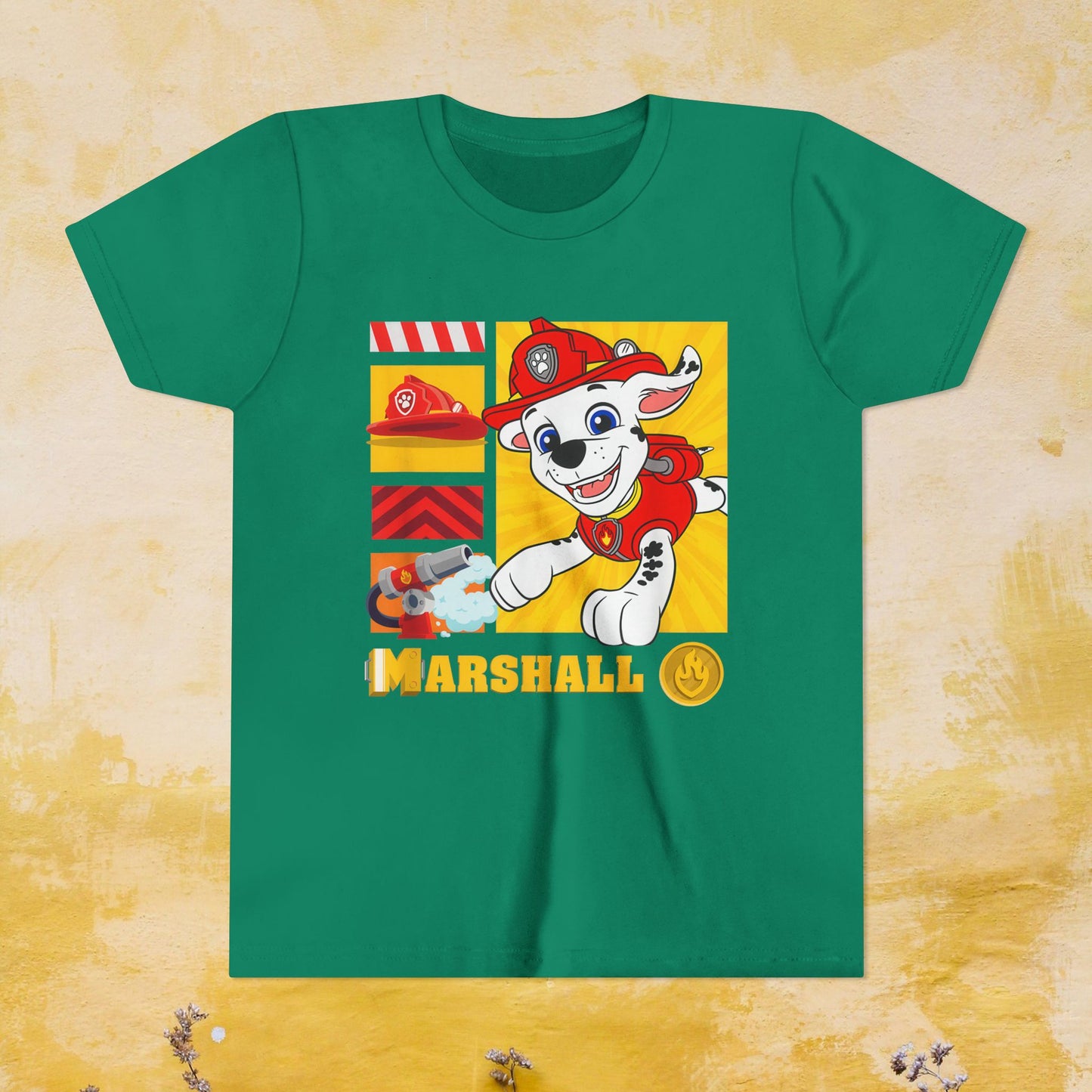 Marshall - Paw Patrol T-shirt - Animation TV Series Youth Short Sleeve Tee