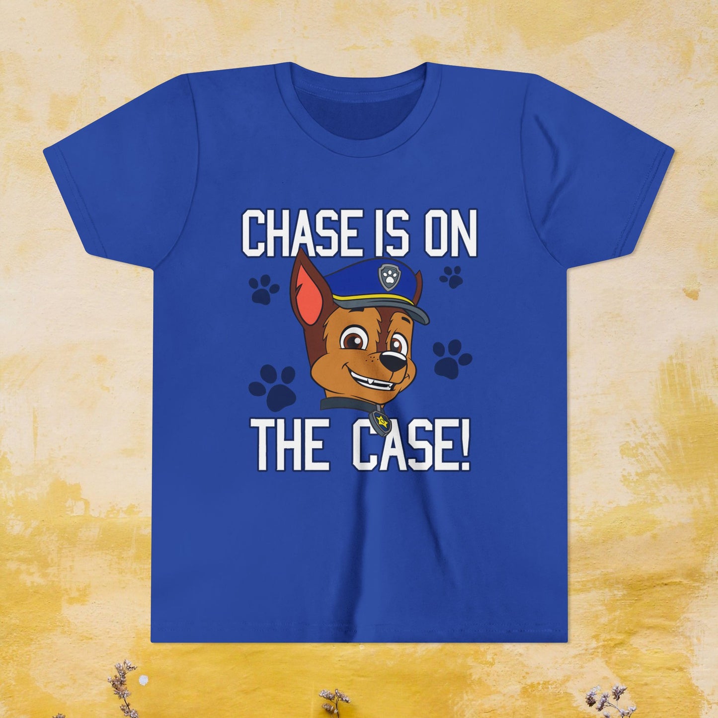 Chase is on The Case! - Paw Patrol T-shirt - Animation TV Series Youth Short Sleeve Tee