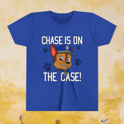 Chase is on The Case! - Paw Patrol T-shirt - Animation TV Series Youth Short Sleeve Tee