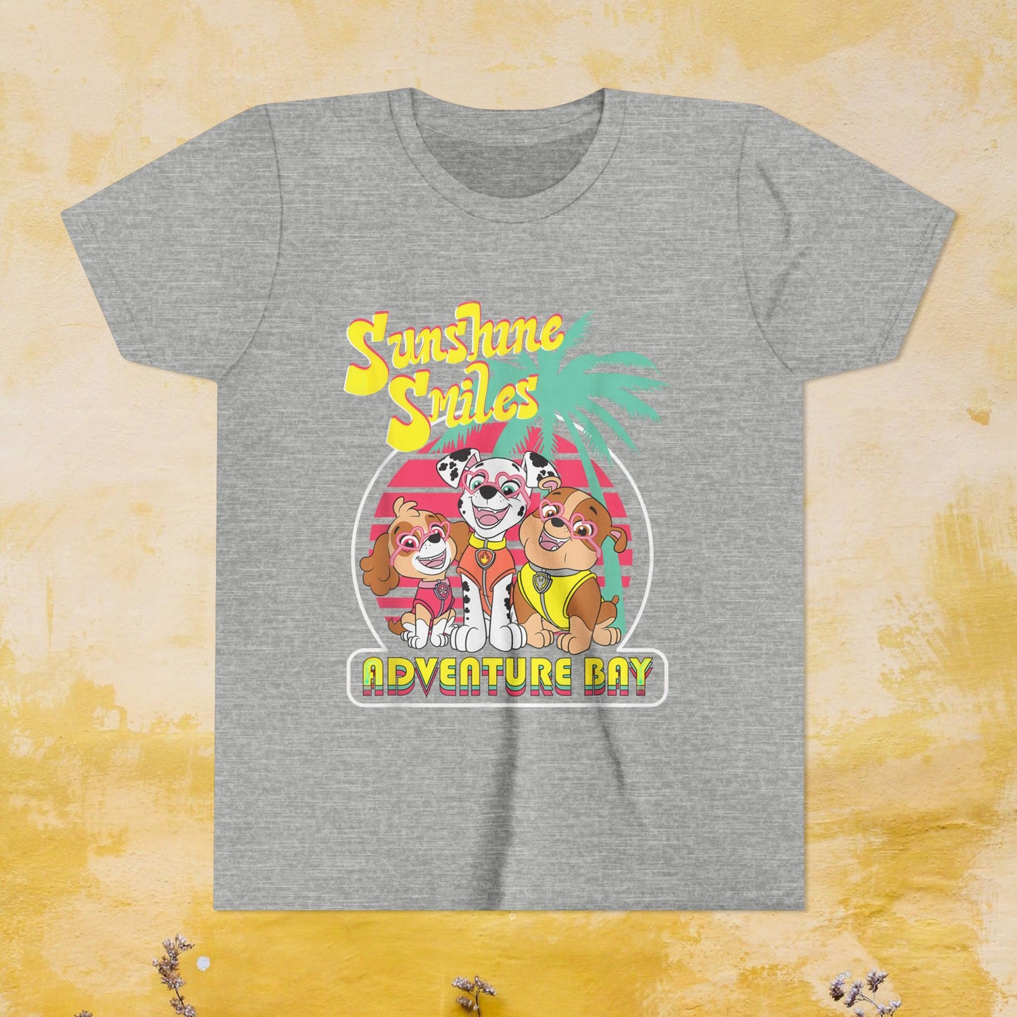 Sunshine Smiles Adventure Bay - Paw Patrol T-shirt - Animation TV Series Youth Short Sleeve Tee