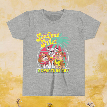 Sunshine Smiles Adventure Bay - Paw Patrol T-shirt - Animation TV Series Youth Short Sleeve Tee