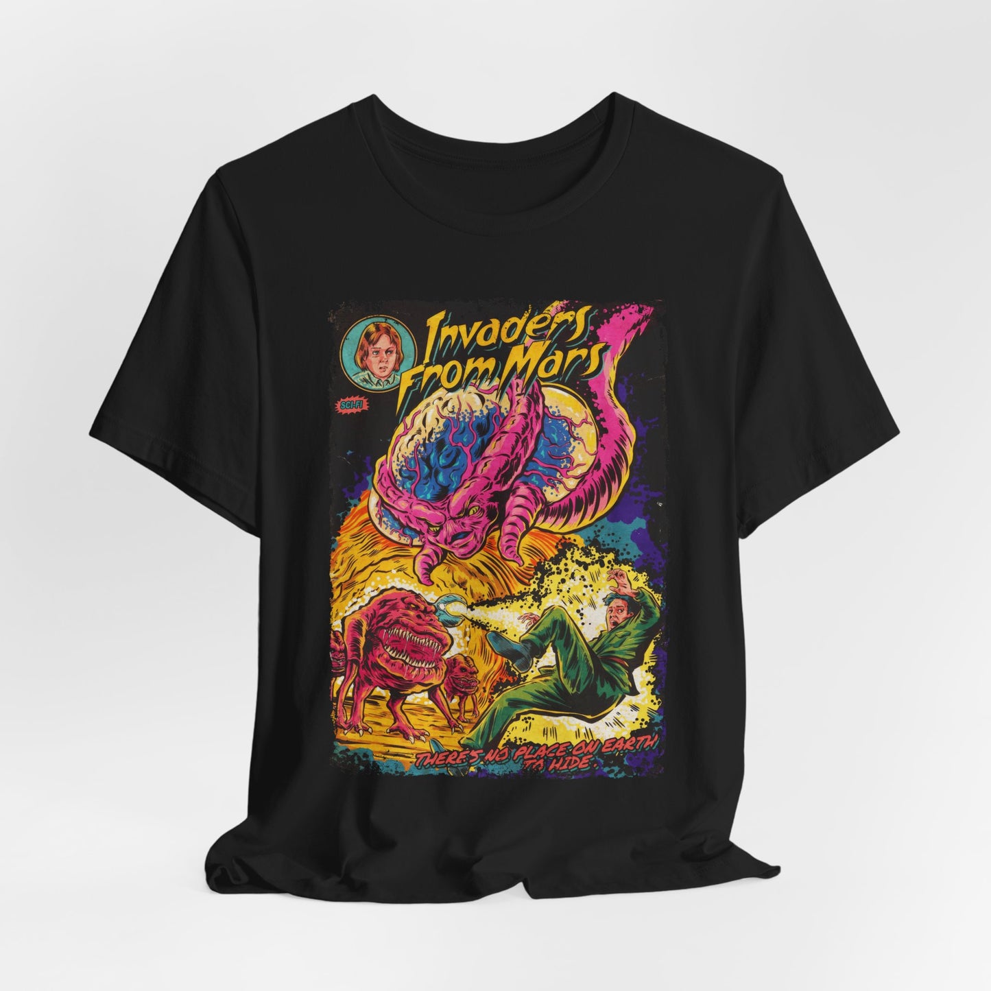 Invaders from Mars Horror Sci-Fi Movie T-Shirt | Unisex Graphic Short Sleeve Tee