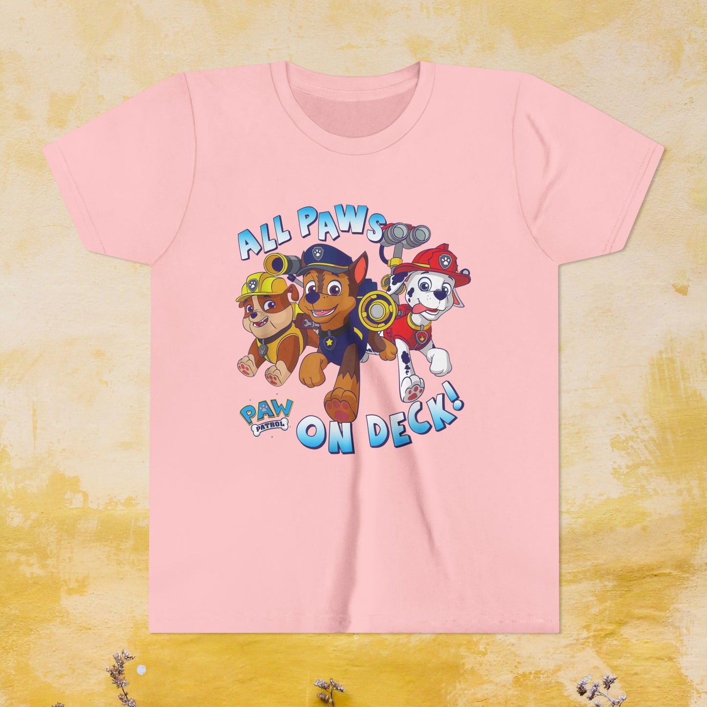 All Paws on Deck! - Paw Patrol T-shirt - Animation TV Series Youth Short Sleeve Tee