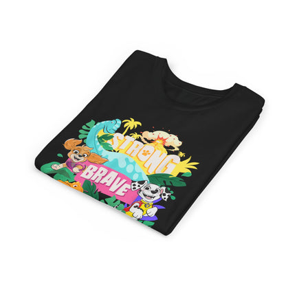 Strong, Brave, Roar! - Paw Patrol: The Dino Movie T-shirt - Animation TV Series Youth Short Sleeve Tee