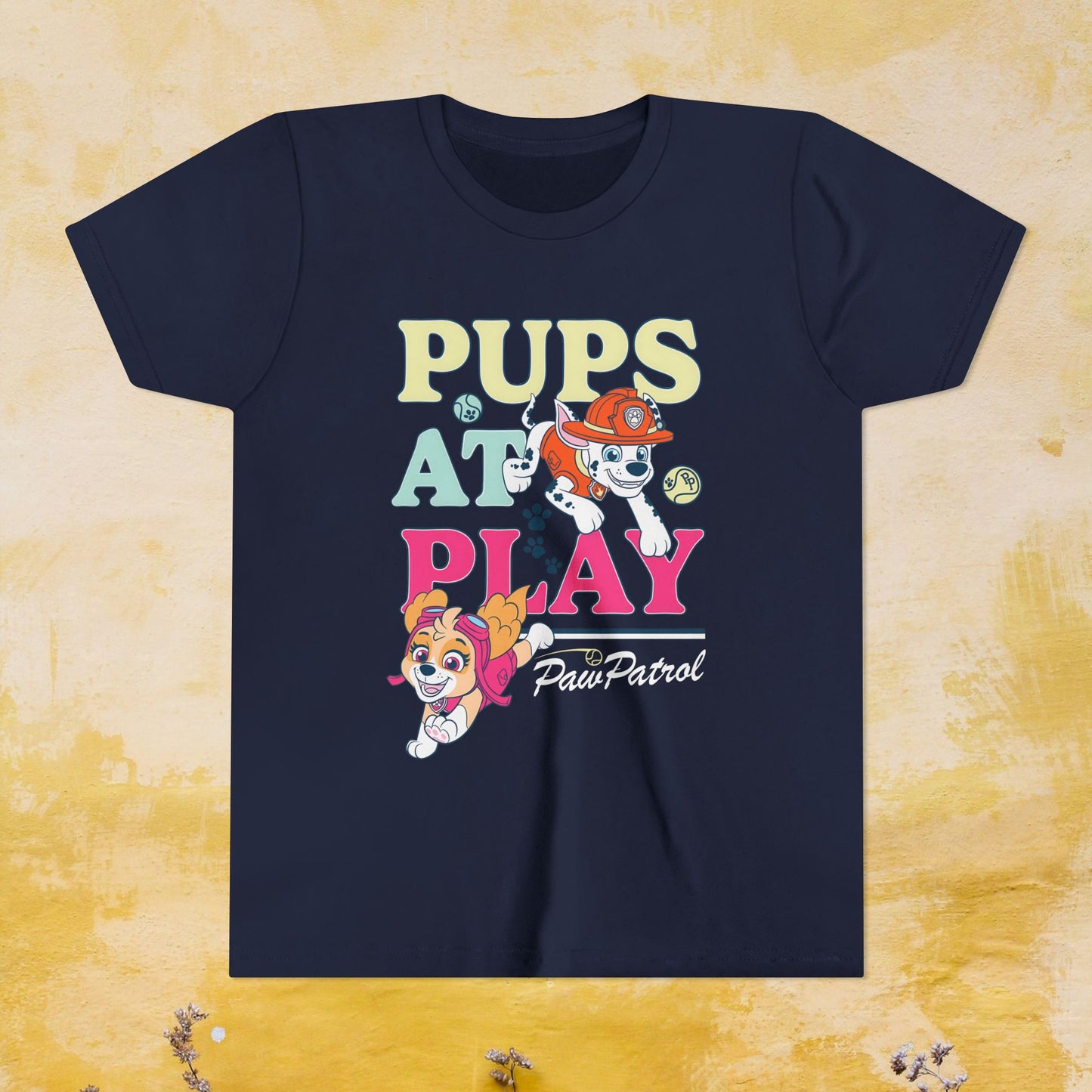 Pups at Play - Paw Patrol T-shirt - Animation TV Series Youth Short Sleeve Tee