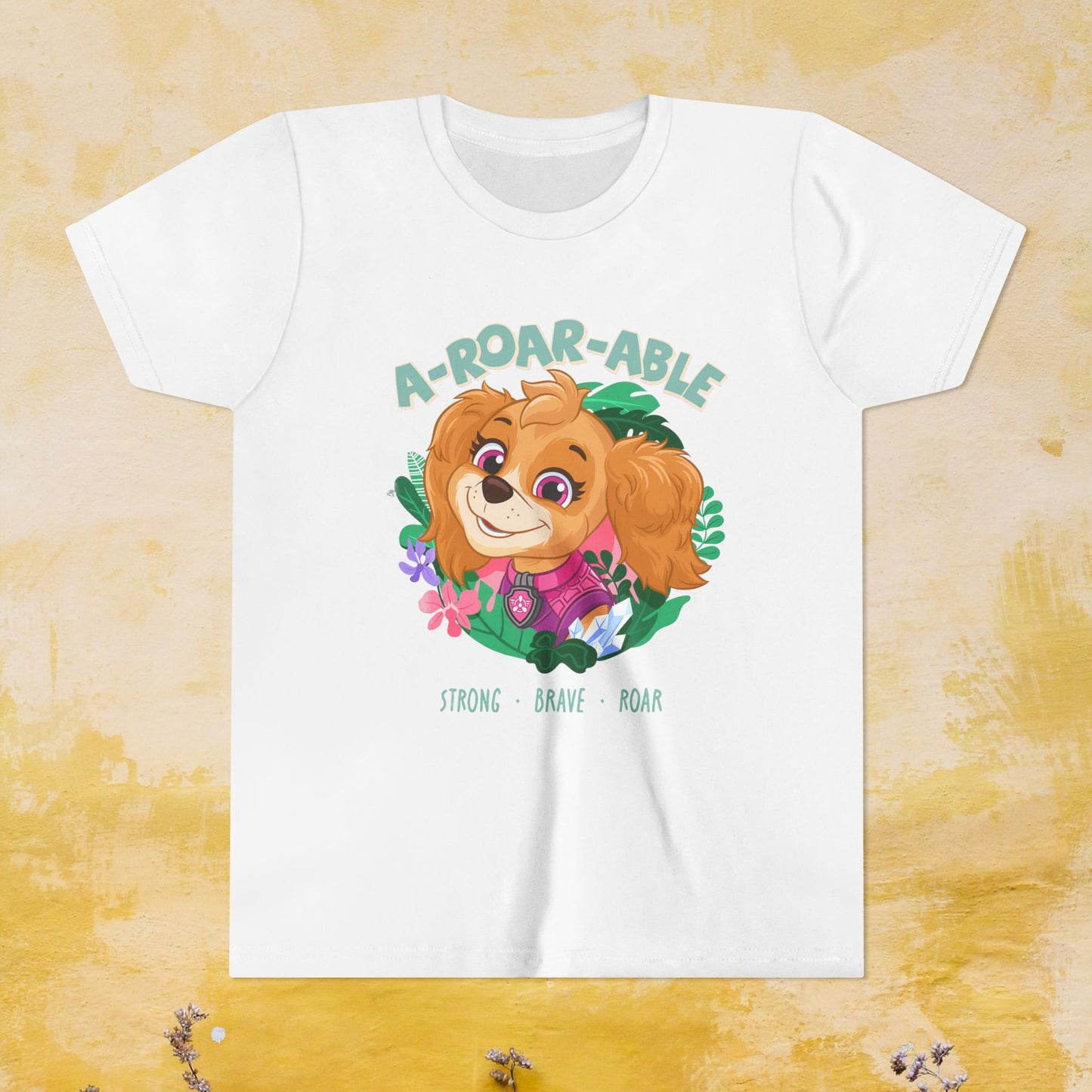 A-Roar-able - Paw Patrol: The Dino Movie T-shirt - Animation TV Series Youth Short Sleeve Tee