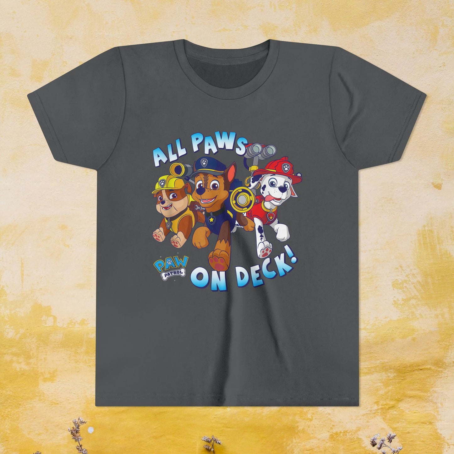 All Paws on Deck! - Paw Patrol T-shirt - Animation TV Series Youth Short Sleeve Tee
