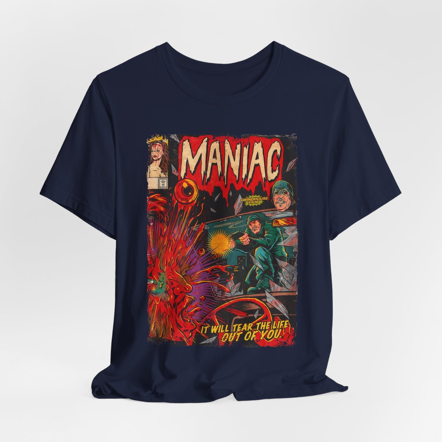 Maniac Horror Movie | Unisex Graphic Short Sleeve Tee