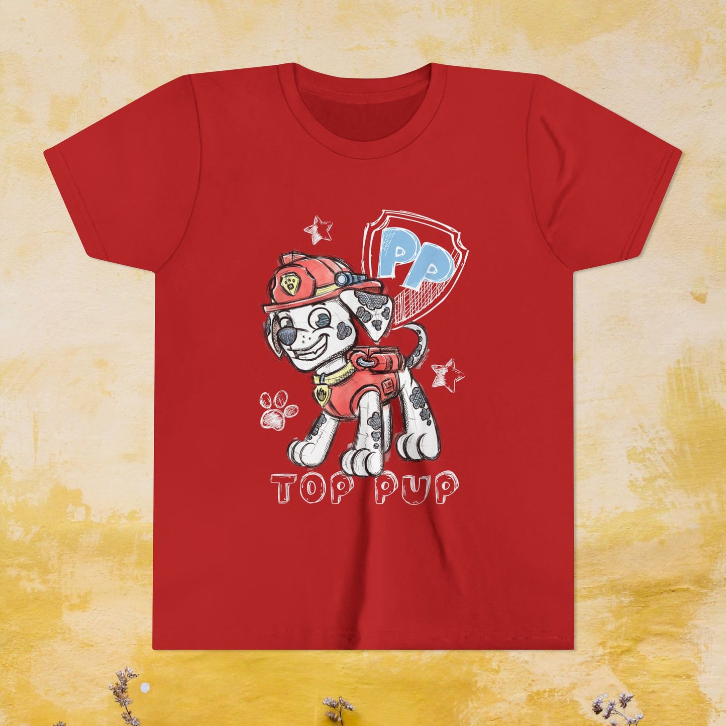 Top Pup - Paw Patrol T-shirt - Animation TV Series Youth Short Sleeve Tee