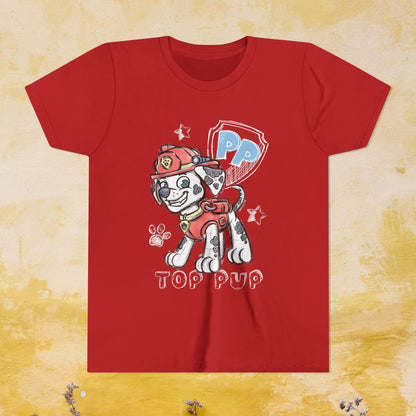 Top Pup - Paw Patrol T-shirt - Animation TV Series Youth Short Sleeve Tee
