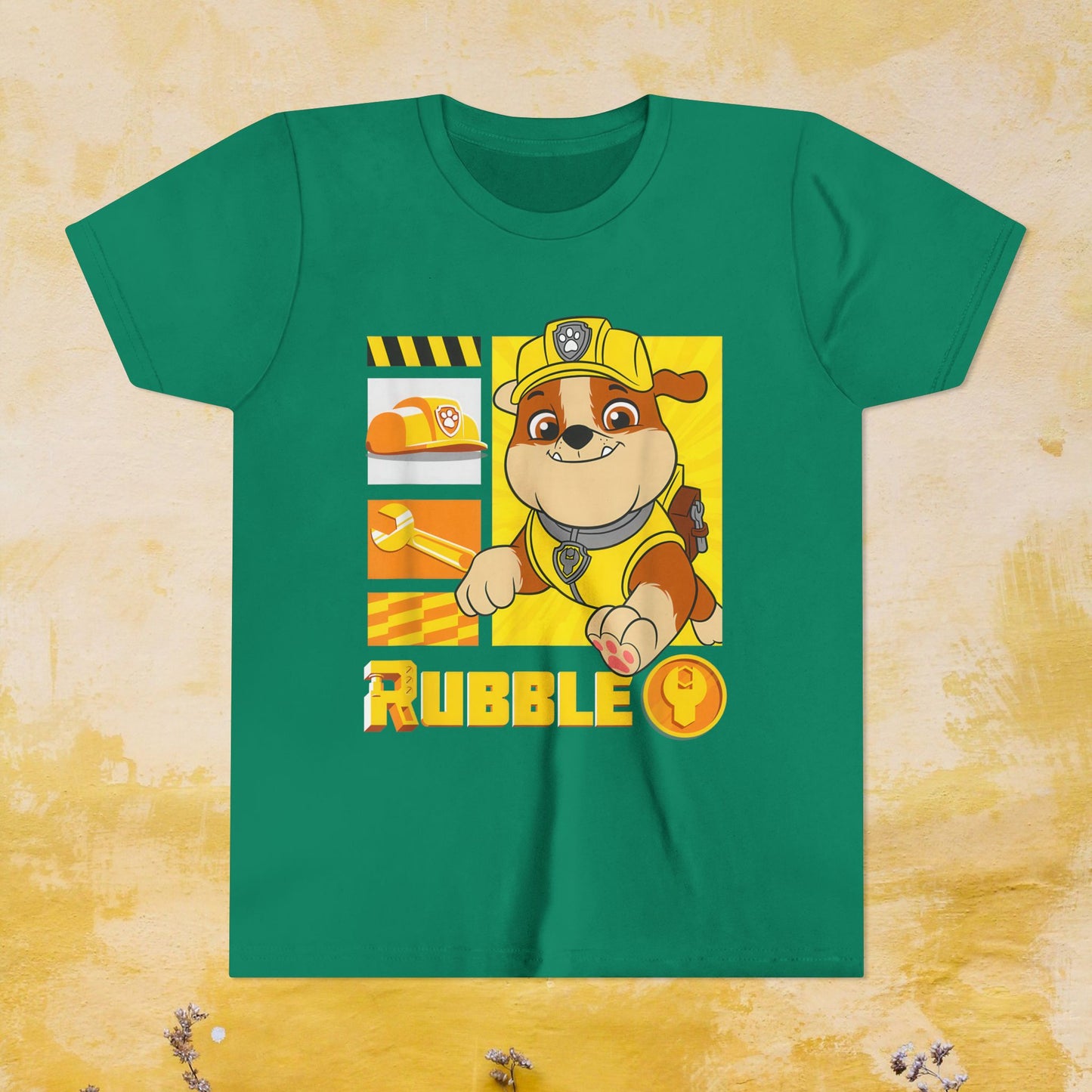 Rubble - Paw Patrol T-shirt - Animation TV Series Youth Short Sleeve Tee