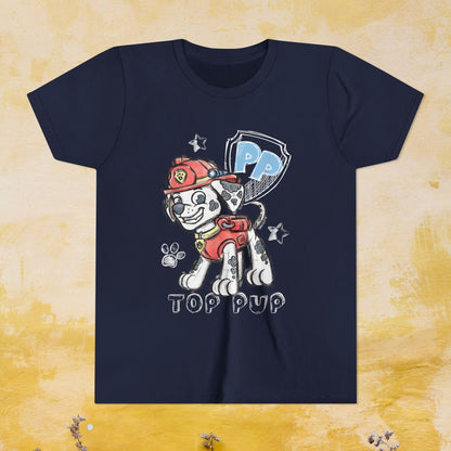 Top Pup - Paw Patrol T-shirt - Animation TV Series Youth Short Sleeve Tee