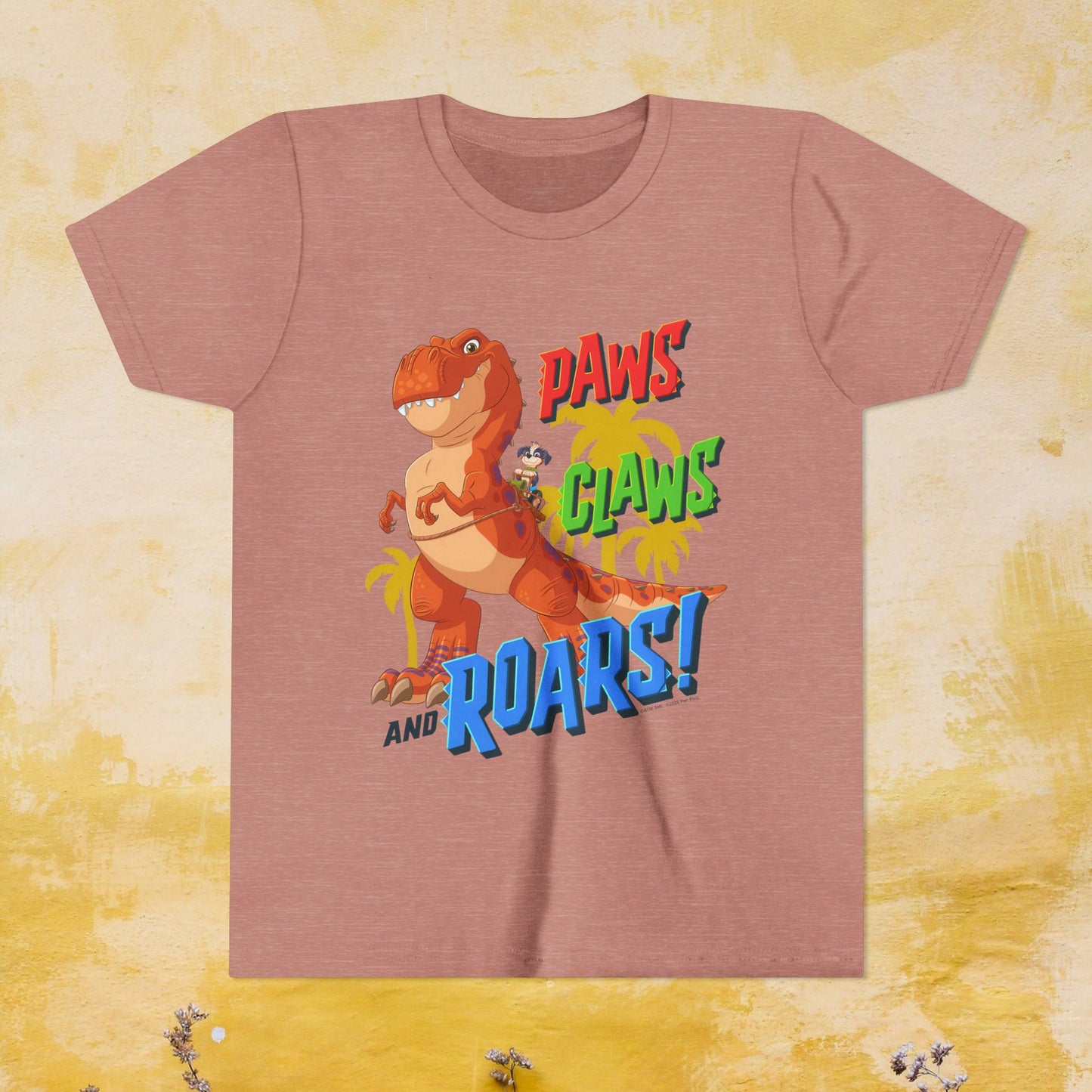 Paws, Claws, and Roars! - Paw Patrol: The Dino Movie T-shirt - Animation TV Series Youth Short Sleeve Tee