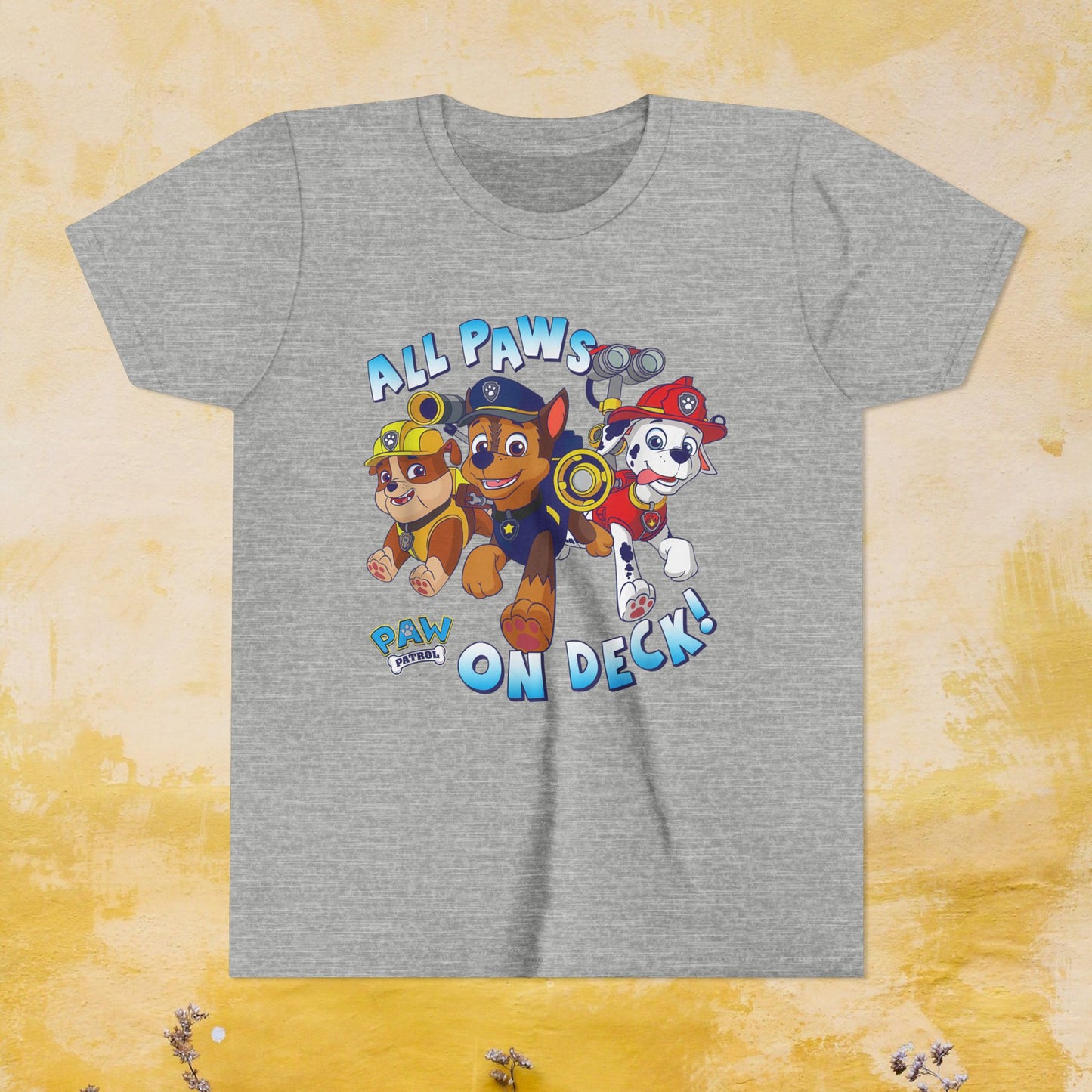 All Paws on Deck! - Paw Patrol T-shirt - Animation TV Series Youth Short Sleeve Tee