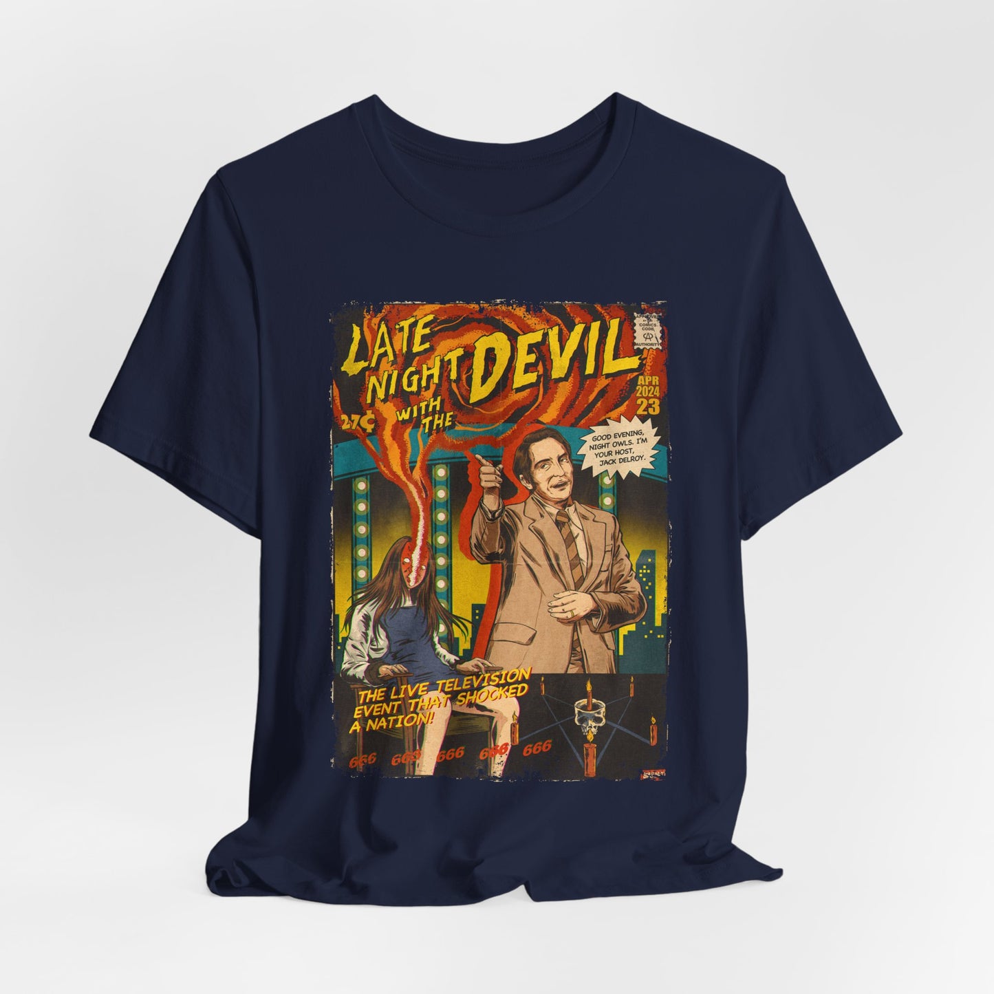Late Night with The Devil Horror Movie | Unisex Graphic Short Sleeve Tee