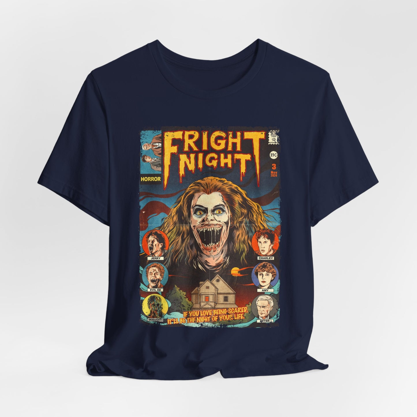 Fright Night Horror Movie | Unisex Graphic Short Sleeve Tee