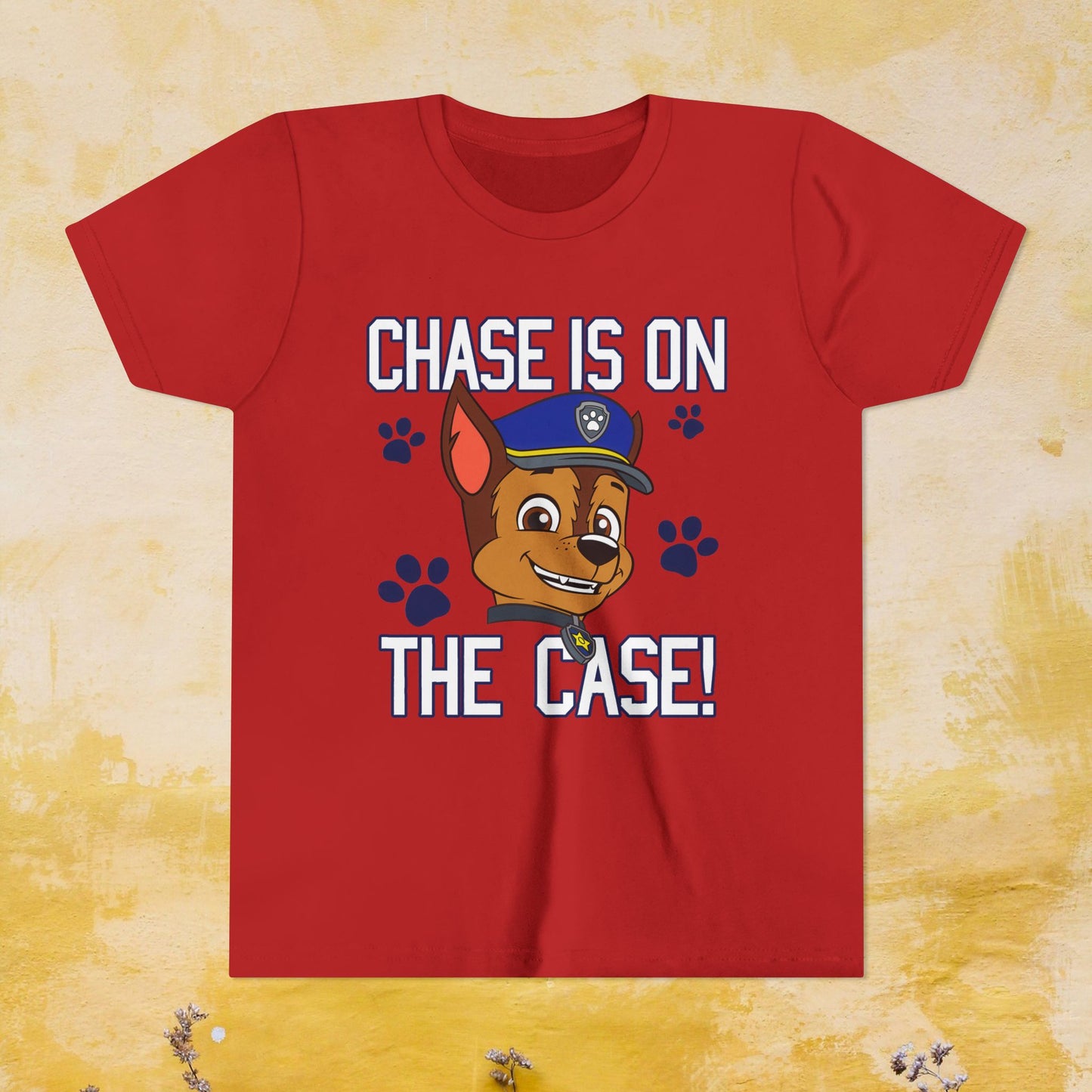 Chase is on The Case! - Paw Patrol T-shirt - Animation TV Series Youth Short Sleeve Tee
