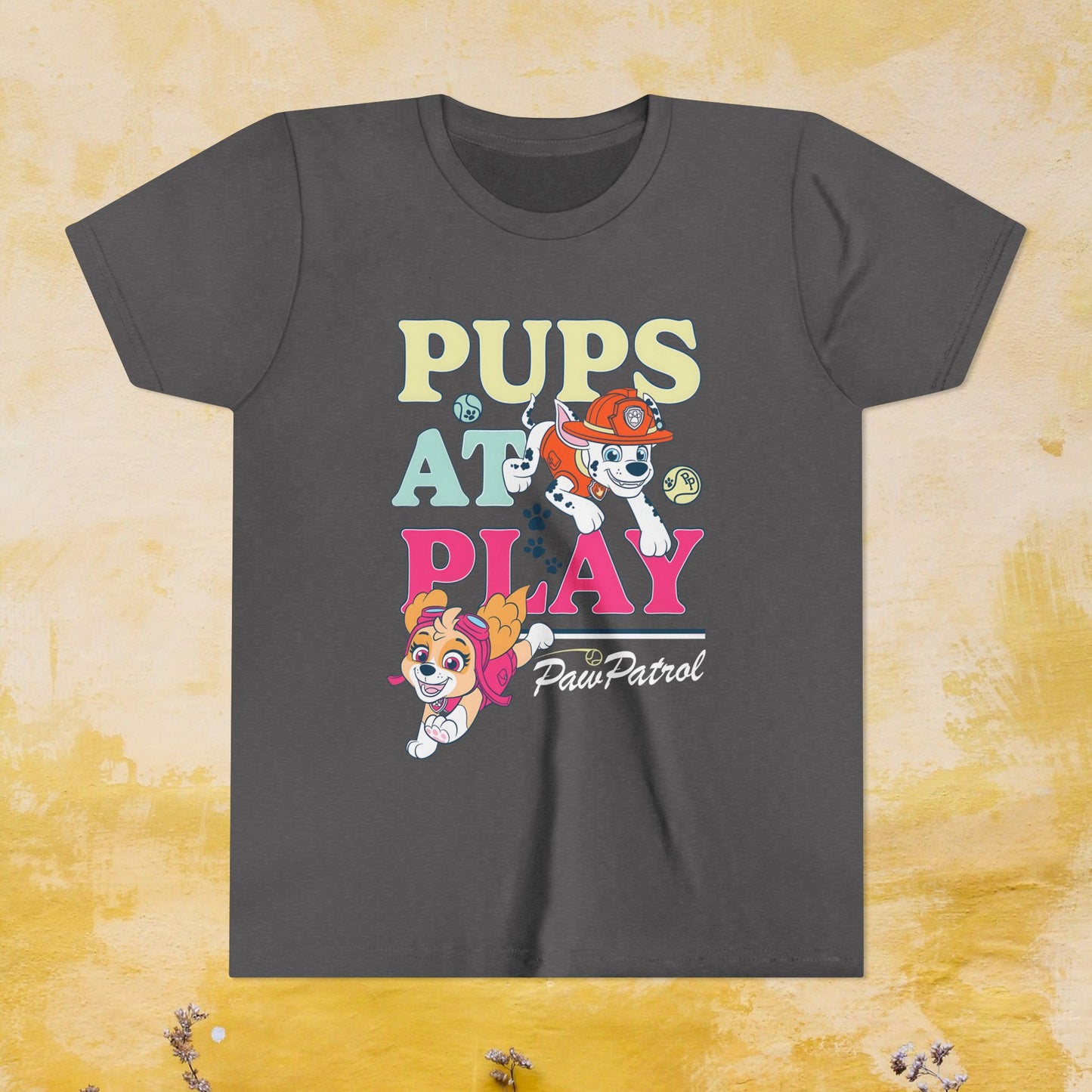 Pups at Play - Paw Patrol T-shirt - Animation TV Series Youth Short Sleeve Tee