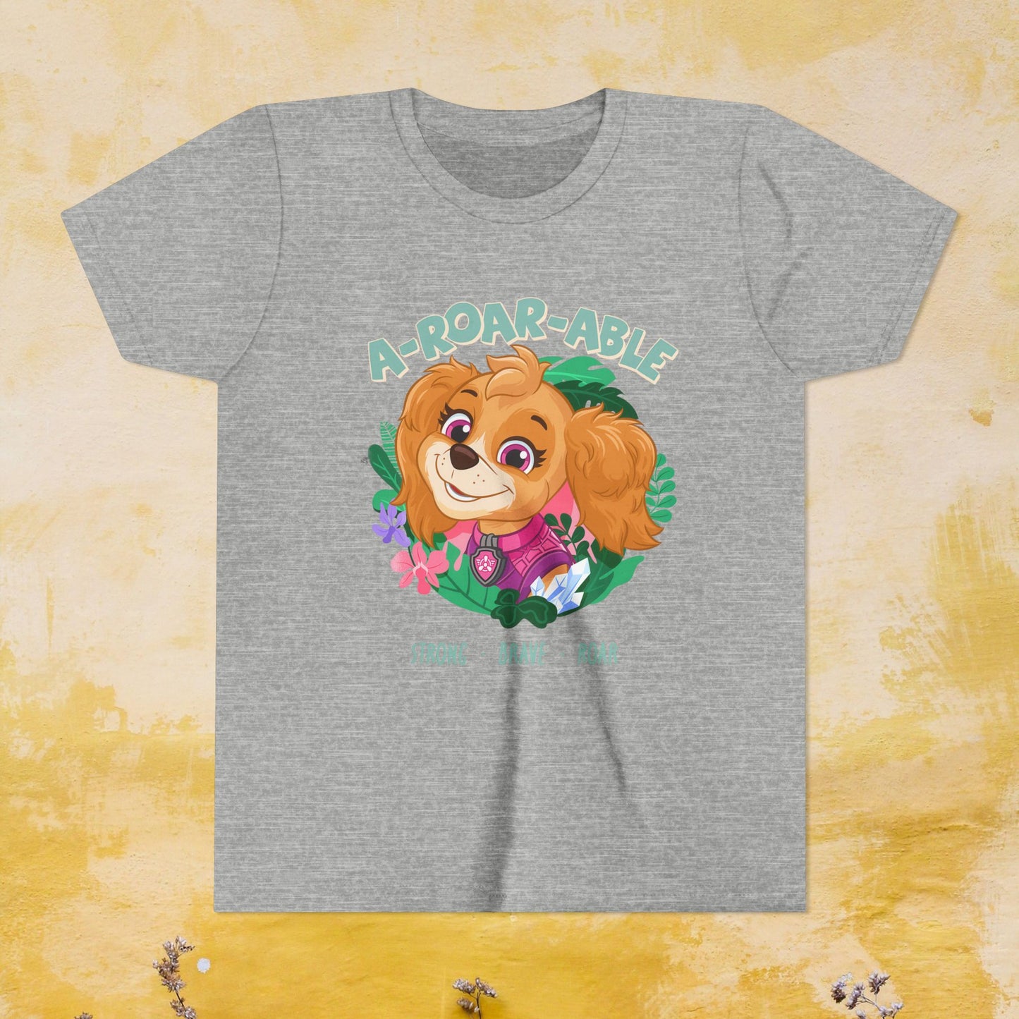 A-Roar-able - Paw Patrol: The Dino Movie T-shirt - Animation TV Series Youth Short Sleeve Tee