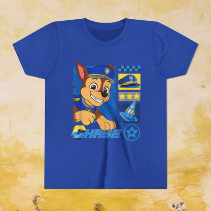Chase - Paw Patrol T-shirt - Animation TV Series Youth Short Sleeve Tee