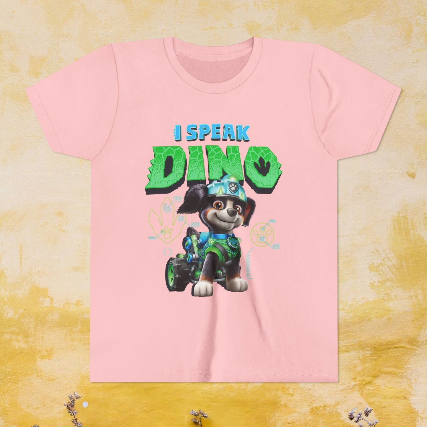 I Speak Dino - Paw Patrol: The Dino Movie T-shirt - Animation TV Series Youth Short Sleeve Tee