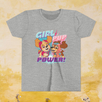 Girl Pup Power! - Paw Patrol T-shirt - Animation TV Series Youth Short Sleeve Tee