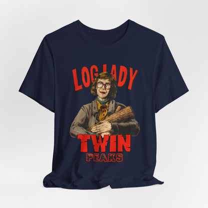 Log Lady Twin Peaks TV Series | Unisex Graphic Short Sleeve Tee